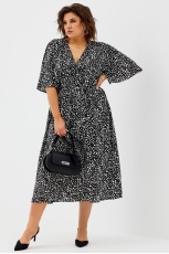 Платье 1035 чёрно-белый