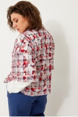 Блуза женская 4119 красная клетка