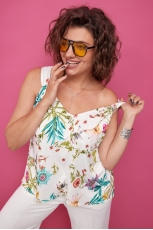 Блуза женская 4122 цветочный принт