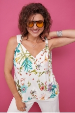 Блуза женская 4122 цветочный принт