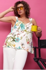 Блуза женская 4122 цветочный принт