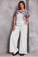 Блуза женская 4130 маковый принт