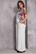 Блуза женская 4130 маковый принт