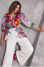 Блуза женская 4131 маковый принт