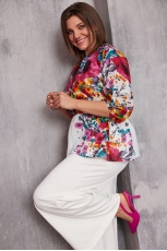 Блуза женская 4131 маковый принт