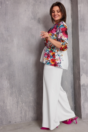 Блуза женская 4131 маковый принт
