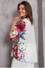Блуза женская 4131 маковый принт