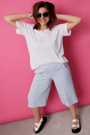 Бермуды женские 8009 голубой